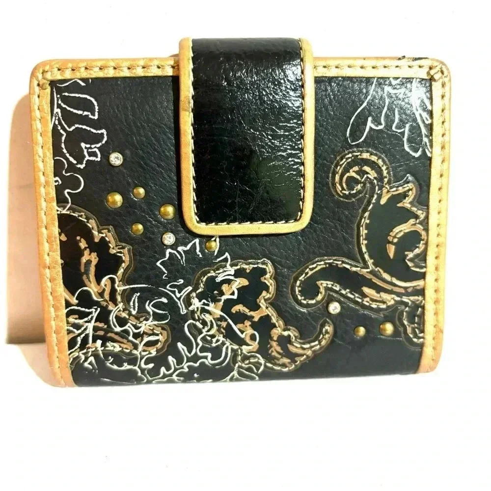 Fossil studded leather vintage wallet